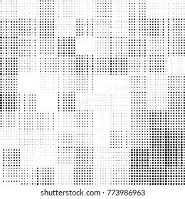 Spotted black and white grunge vector line background. Abstract halftone illustration background. Grunge grid polka dot background pattern
