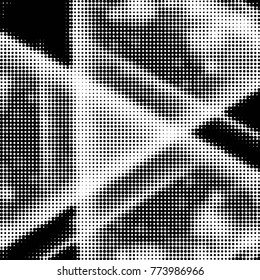 Spotted black and white grunge vector line background. Abstract halftone illustration background. Grunge grid polka dot background pattern
