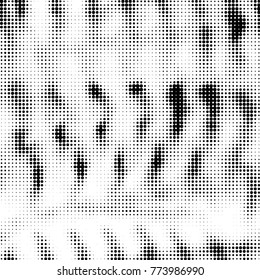 Spotted black and white grunge vector line background. Abstract halftone illustration background. Grunge grid polka dot background pattern
