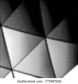 Spotted black and white grunge vector line background. Abstract halftone illustration background. Grunge grid polka dot background pattern
