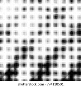 Spotted black and white grunge vector line background. Abstract halftone illustration background. Grunge grid polka dot background pattern
