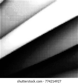 Spotted black and white grunge vector line background. Abstract halftone illustration background. Grunge grid polka dot background pattern
