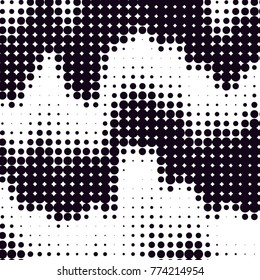 Spotted black and white grunge vector line background. Abstract halftone illustration background. Grunge grid polka dot background pattern
