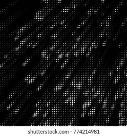 Spotted black and white grunge vector line background. Abstract halftone illustration background. Grunge grid polka dot background pattern

