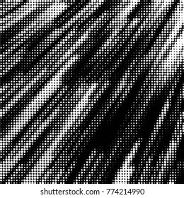 Spotted black and white grunge vector line background. Abstract halftone illustration background. Grunge grid polka dot background pattern
