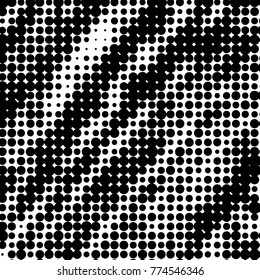 Spotted black and white grunge vector line background. Abstract halftone illustration background. Grunge grid polka dot background pattern
