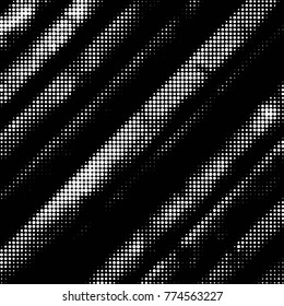 Spotted black and white grunge vector line background. Abstract halftone illustration background. Grunge grid polka dot background pattern
