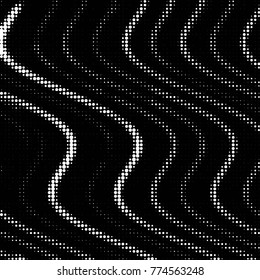 Spotted black and white grunge vector line background. Abstract halftone illustration background. Grunge grid polka dot background pattern
