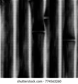Spotted black and white grunge vector line background. Abstract halftone illustration background. Grunge grid polka dot background pattern
