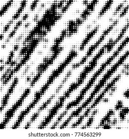 Spotted black and white grunge vector line background. Abstract halftone illustration background. Grunge grid polka dot background pattern
