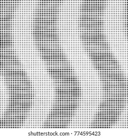 Spotted black and white grunge vector line background. Abstract halftone illustration background. Grunge grid polka dot background pattern
