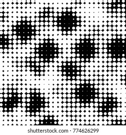 Spotted black and white grunge vector line background. Abstract halftone illustration background. Grunge grid polka dot background pattern
