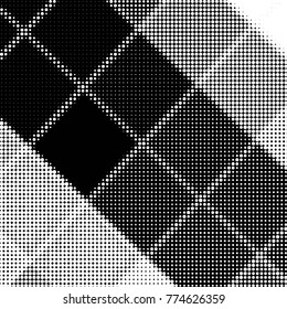 Spotted black and white grunge vector line background. Abstract halftone illustration background. Grunge grid polka dot background pattern
