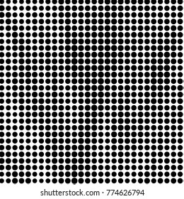 Spotted black and white grunge vector line background. Abstract halftone illustration background. Grunge grid polka dot background pattern
