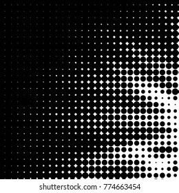 Spotted black and white grunge vector line background. Abstract halftone illustration background. Grunge grid dot background pattern
