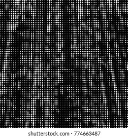Spotted black and white grunge vector line background. Abstract halftone illustration background. Grunge grid dot background pattern
