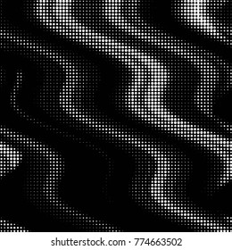 Spotted black and white grunge vector line background. Abstract halftone illustration background. Grunge grid dot background pattern
