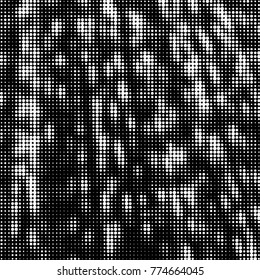 Spotted black and white grunge vector line background. Abstract halftone illustration background. Grunge grid polka dot background pattern
