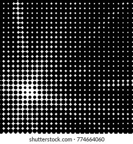 Spotted black and white grunge vector line background. Abstract halftone illustration background. Grunge grid dot background pattern
