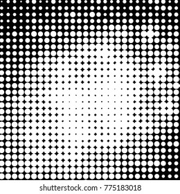 Spotted black and white grunge vector line background. Abstract halftone illustration background. Grunge grid polka dot background pattern
