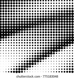 Spotted black and white grunge vector line background. Abstract halftone illustration background. Grunge grid polka dot background pattern

