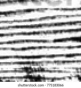 Spotted black and white grunge vector line background. Abstract halftone illustration background. Grunge grid polka dot background pattern
