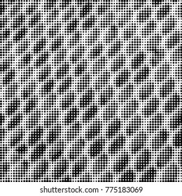 Spotted black and white grunge vector line background. Abstract halftone illustration background. Grunge grid polka dot background pattern
