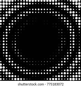 Spotted black and white grunge vector line background. Abstract halftone illustration background. Grunge grid polka dot background pattern
