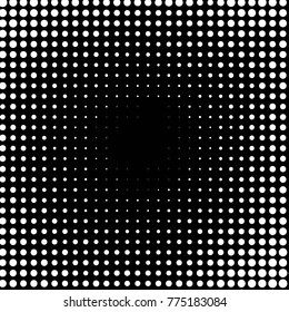 Spotted black and white grunge vector line background. Abstract halftone illustration background. Grunge grid polka dot background pattern
