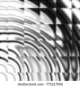 Spotted black and white grunge vector line background. Abstract halftone illustration background. Grunge grid polka dot background pattern
