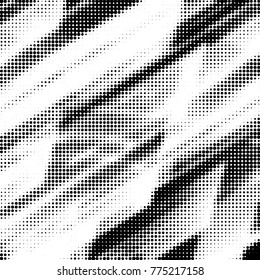Spotted black and white grunge vector line background. Abstract halftone illustration background. Grunge grid polka dot background pattern
