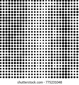 Spotted black and white grunge vector line background. Abstract halftone illustration background. Grunge grid polka dot background pattern
