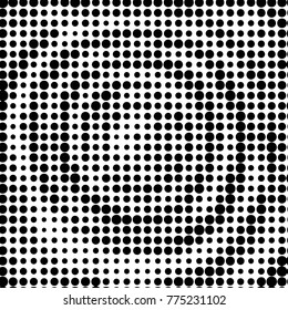 Spotted black and white grunge vector line background. Abstract halftone illustration background. Grunge grid polka dot background pattern
