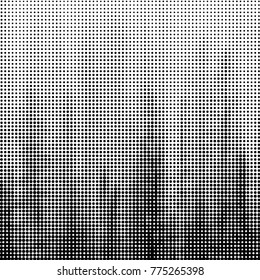 Spotted black and white grunge vector line background. Abstract halftone illustration background. Grunge grid polka dot background pattern
