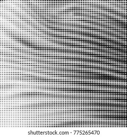 Spotted black and white grunge vector line background. Abstract halftone illustration background. Grunge grid polka dot background pattern
