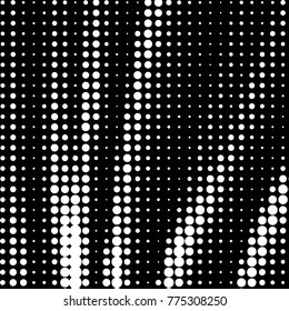 Spotted black and white grunge vector line background. Abstract halftone illustration background. Grunge grid polka dot background pattern

