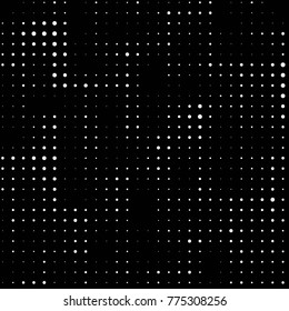 Spotted black and white grunge vector line background. Abstract halftone illustration background. Grunge grid polka dot background pattern

