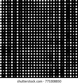 Spotted black and white grunge vector line background. Abstract halftone illustration background. Grunge grid polka dot background pattern
