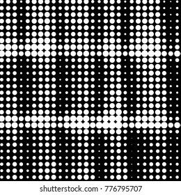 Spotted black and white grunge vector line background. Abstract halftone illustration background. Grunge grid polka dot background pattern
