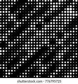 Spotted black and white grunge vector line background. Abstract halftone illustration background. Grunge grid polka dot background pattern
