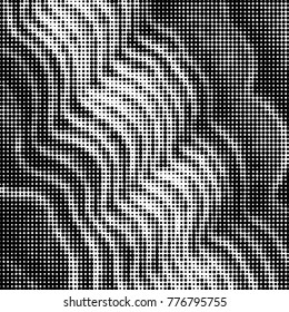 Spotted black and white grunge vector line background. Abstract halftone illustration background. Grunge grid polka dot background pattern
