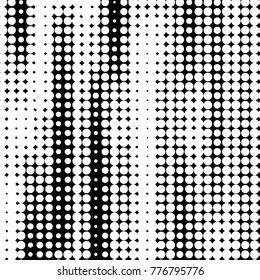 Spotted black and white grunge vector line background. Abstract halftone illustration background. Grunge grid polka dot background pattern
