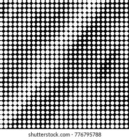 Spotted black and white grunge vector line background. Abstract halftone illustration background. Grunge grid polka dot background pattern
