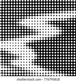Spotted black and white grunge vector line background. Abstract halftone illustration background. Grunge grid polka dot background pattern
