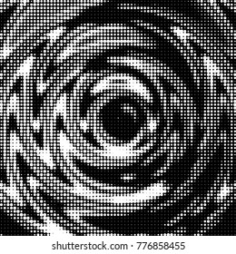 Spotted black and white grunge vector line background. Abstract halftone illustration background. Grunge grid polka dot background pattern
