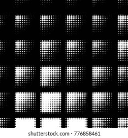 Spotted black and white grunge vector line background. Abstract halftone illustration background. Grunge grid polka dot background pattern
