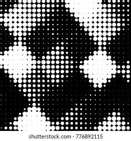 Spotted black and white grunge vector line background. Abstract halftone illustration background. Grunge grid polka dot background pattern

