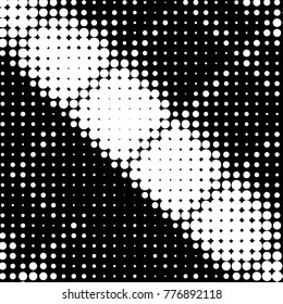 Spotted black and white grunge vector line background. Abstract halftone illustration background. Grunge grid polka dot background pattern
