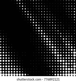 Spotted black and white grunge vector line background. Abstract halftone illustration background. Grunge grid polka dot background pattern
