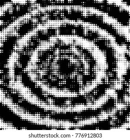 Spotted black and white grunge vector line background. Abstract halftone illustration background. Grunge grid polka dot background pattern
